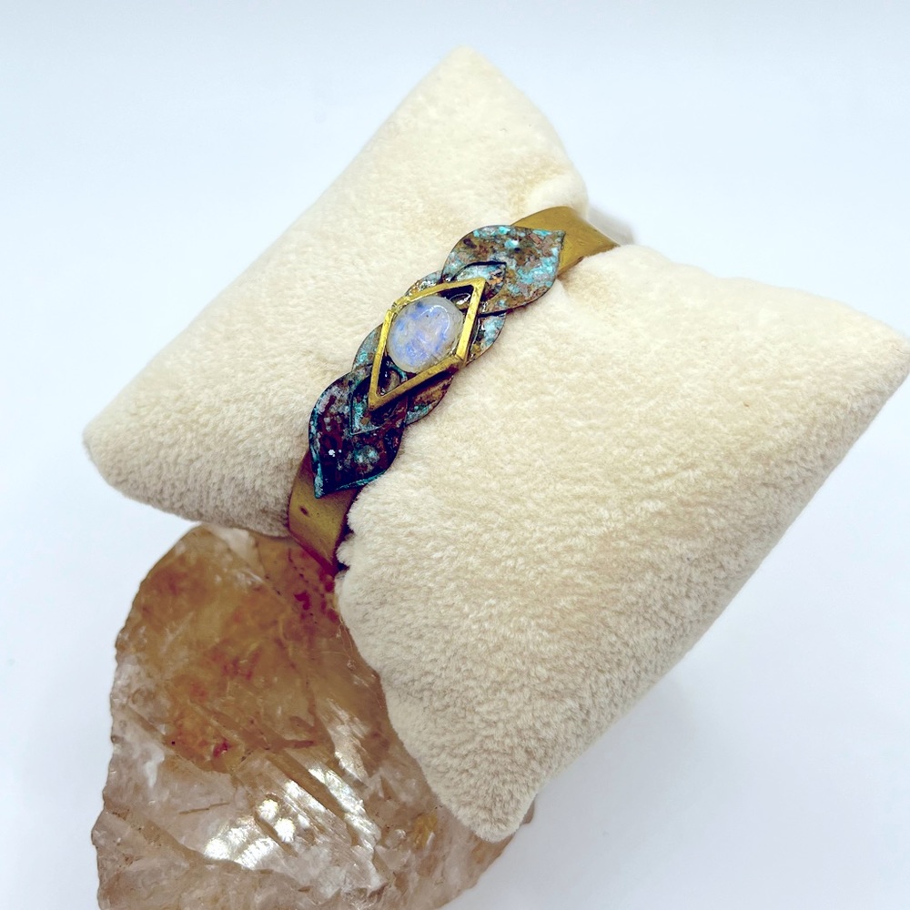 Moonstone gold plated bracelet